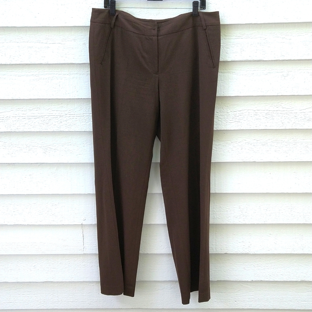 NINE WEST BROWN SLOUCHY CYNDI DRESS SLACKS